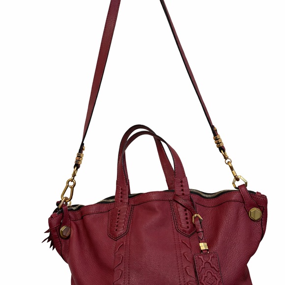 Sale! Clean orYANY Burgundy Cassie Leather Satchel - Picture 4 of 13